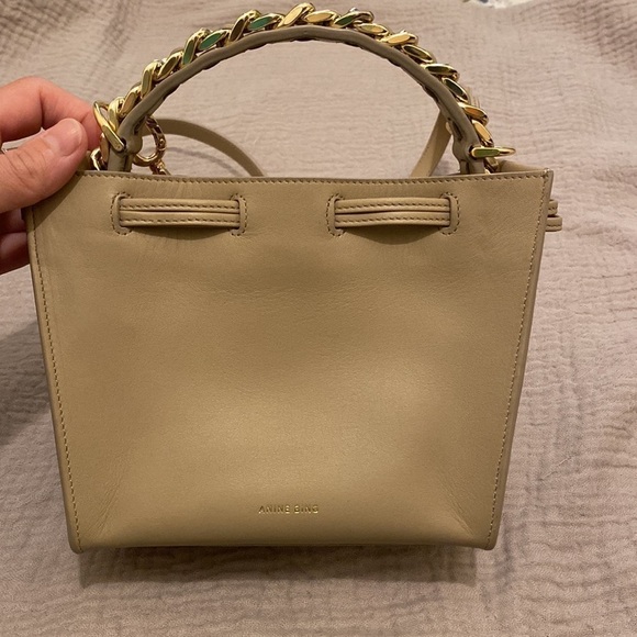 Anine Bing leather Ursula beige bag . Worn once . - Picture 4 of 8